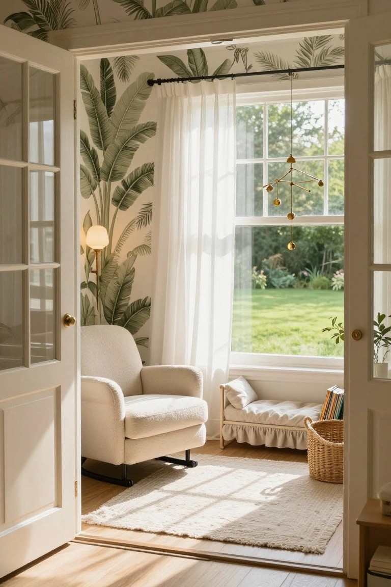 Banana Leaf Wallpaper Blends Indoors and Garden