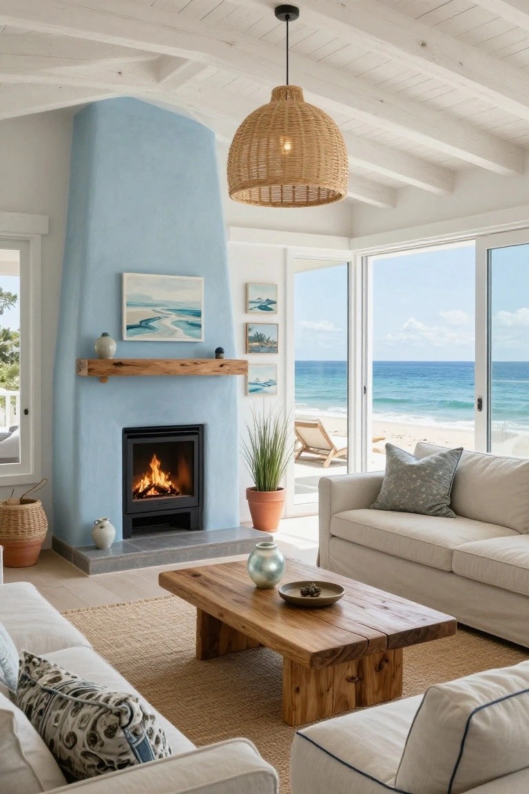 Vaulted Ceilings with Exposed Wood Beams