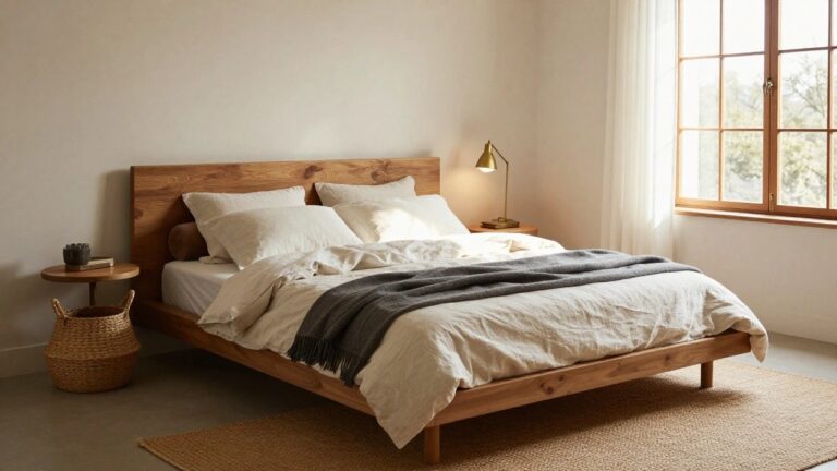Bed dressed with layered quilts and a throw