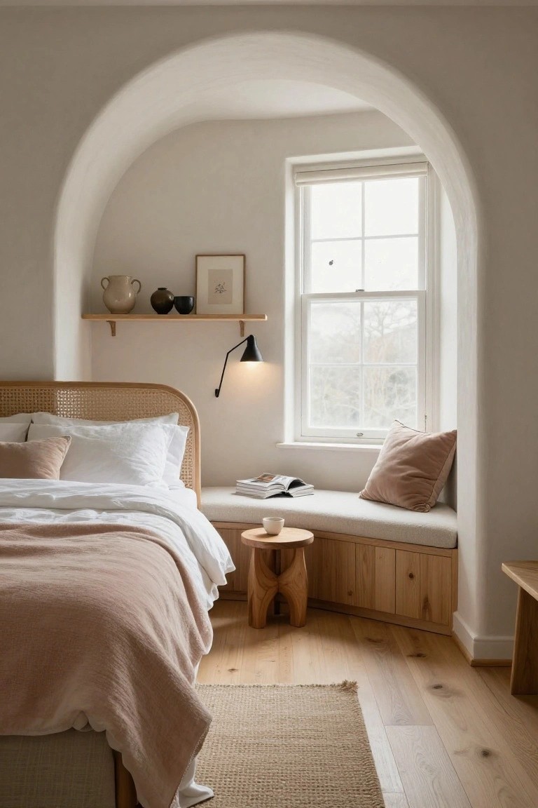 Cozy Arched Window Seat