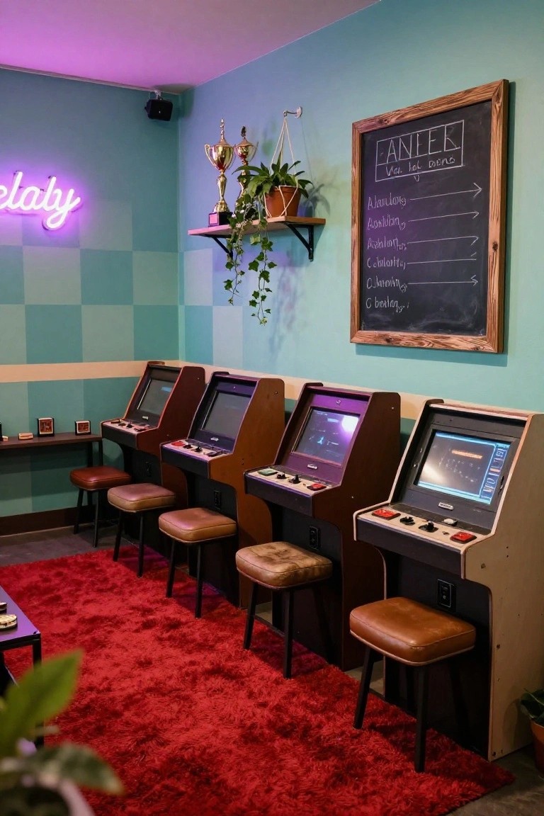 Retro Arcade Corner Setup