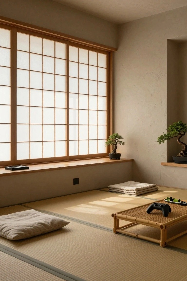 Japanese Zen Gamer Room