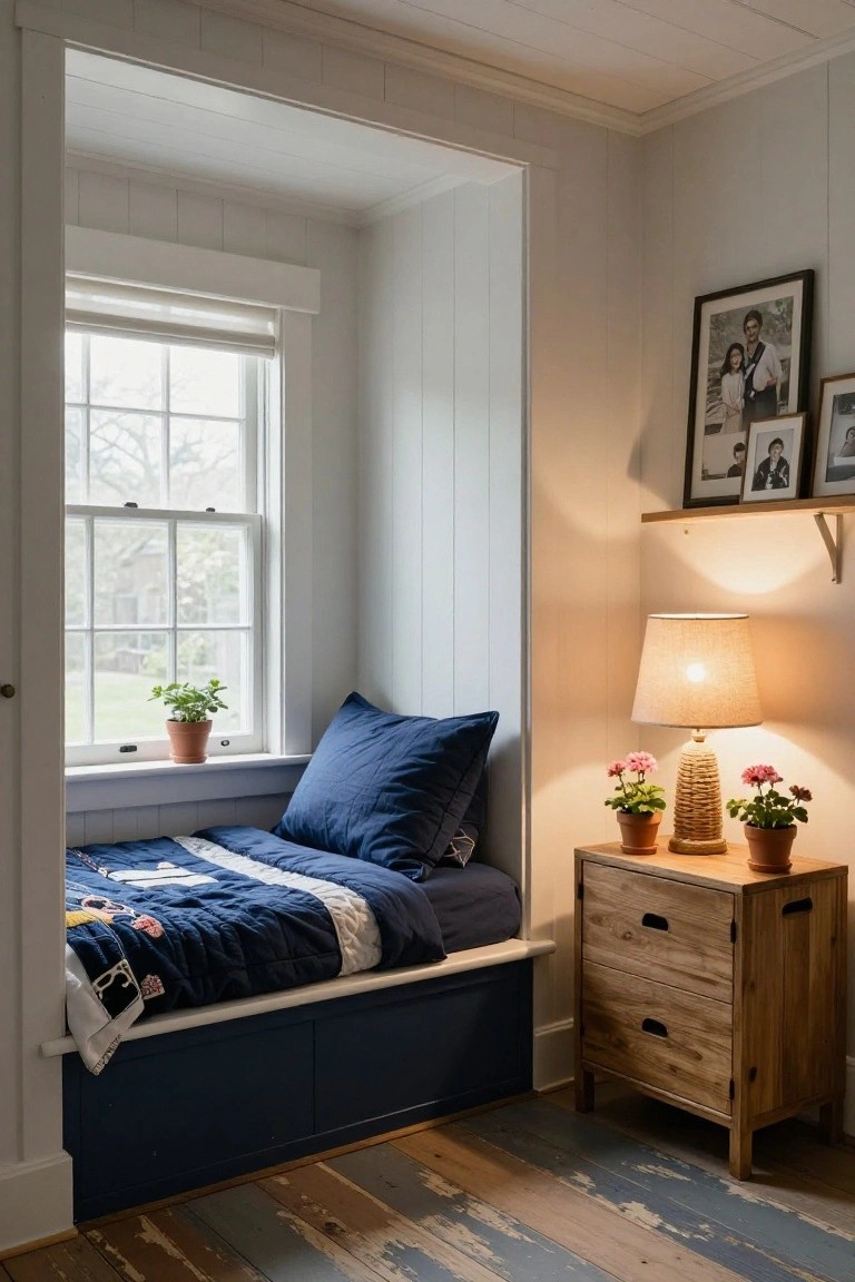 Navy Daybed Window Seat