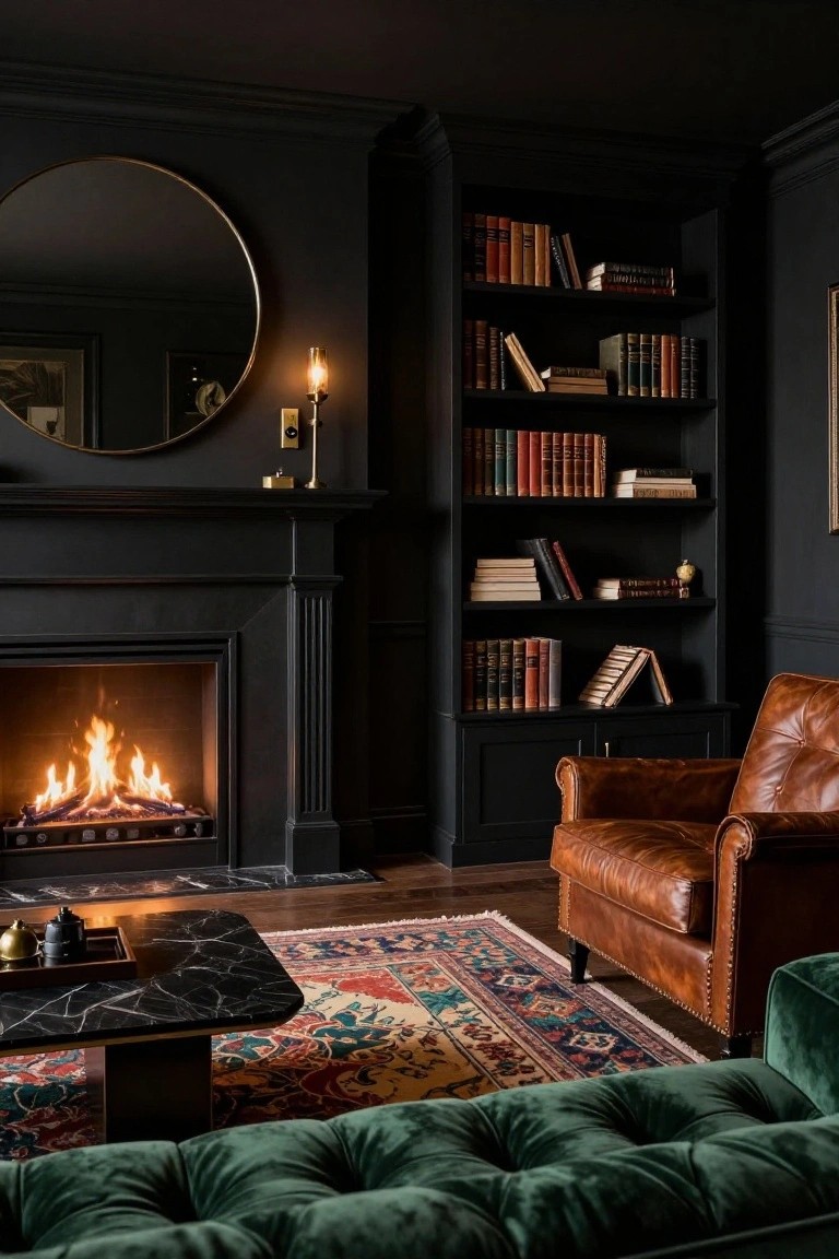 Fireplace Bookshelves for Cozy Reading