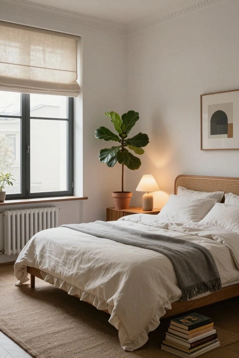 Rattan Bed for Bedroom Calm