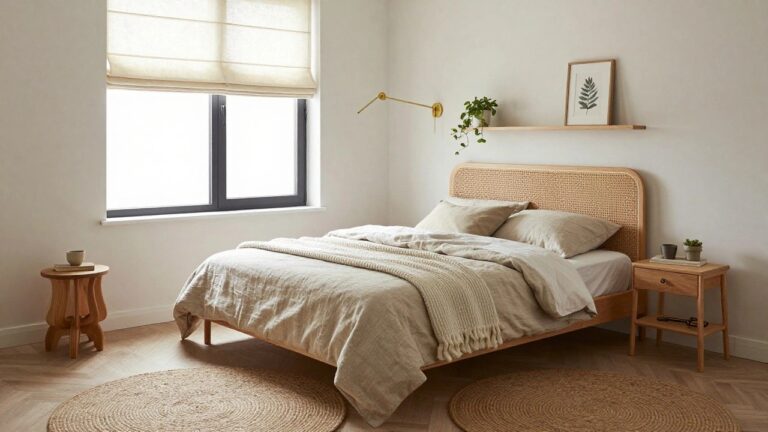Small bedroom arranged for comfort