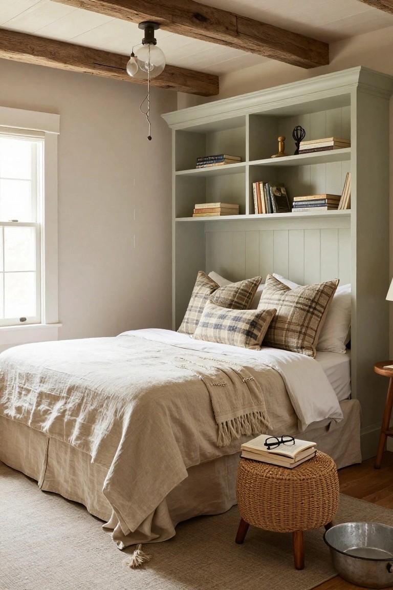 Built-In Bookshelf Headboard