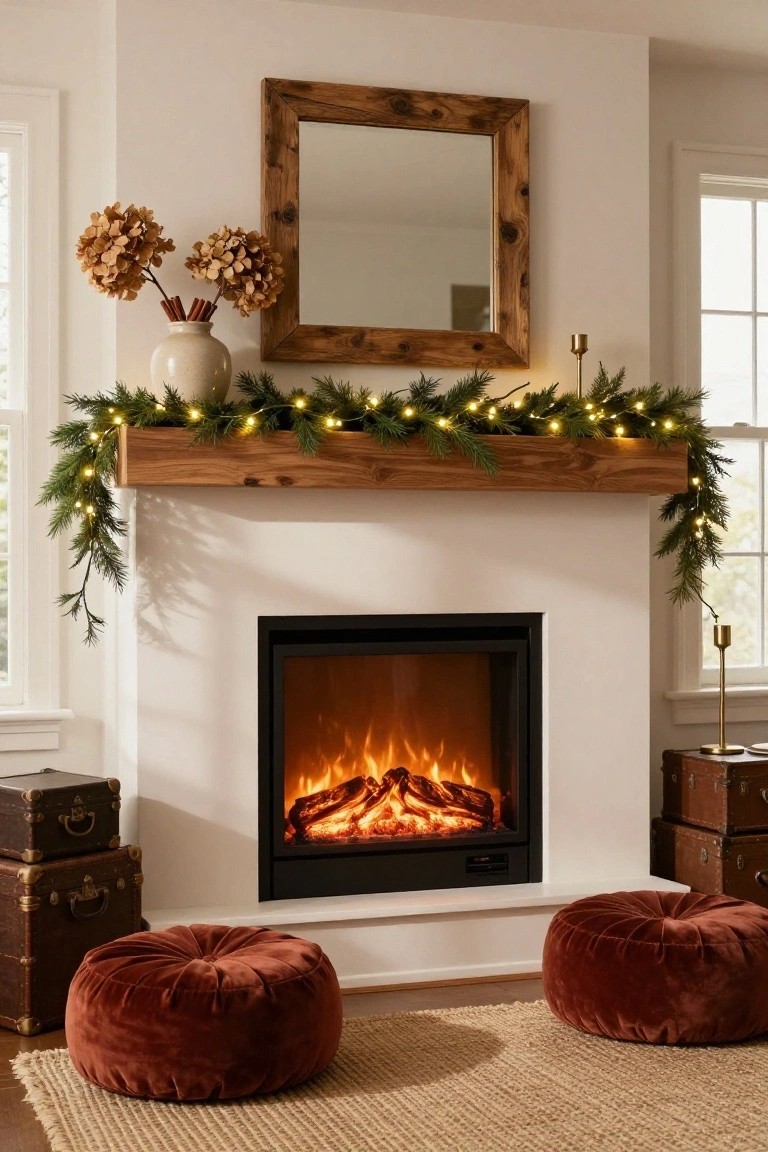 Festive Mantel Garland Display