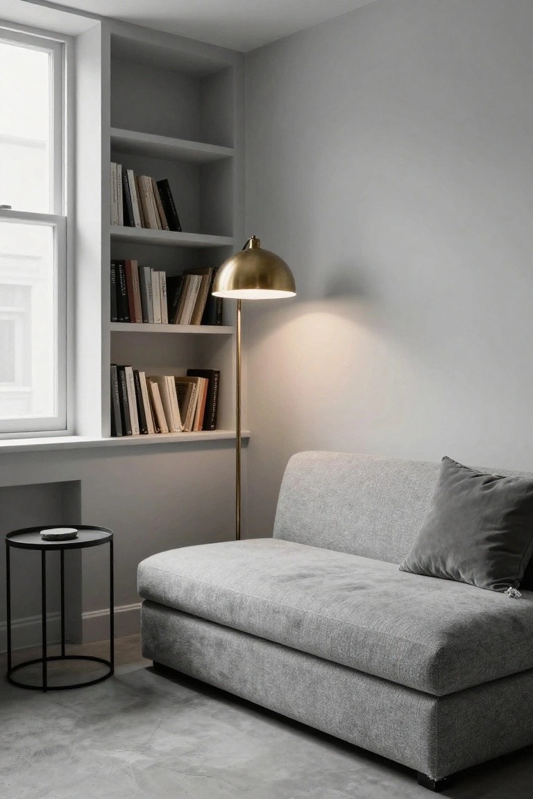 Reading Nook with Built-In Window Shelves